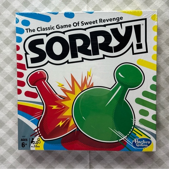 Sorry! Classic Hasbro Board Game for Kids Ages 6 and Up, Sorry Game 2-4 Players - Picture 1 of 2